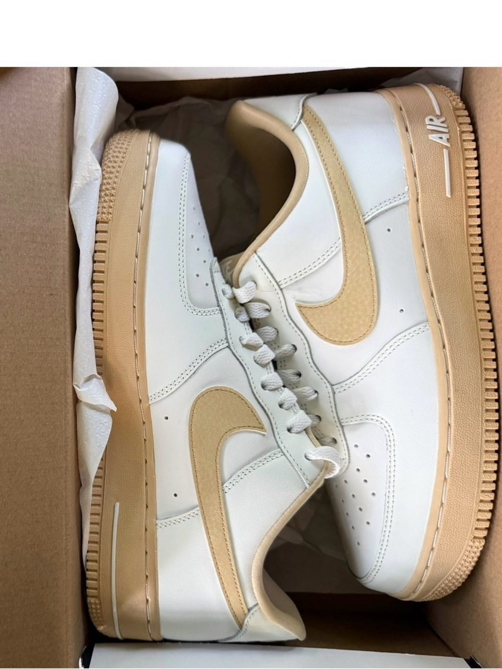 Woman’s Nike Air Force 1 '07 Low Sail Sesame FZ3597-133 - Brand New! Size 9.5 - Picture 4 of 4